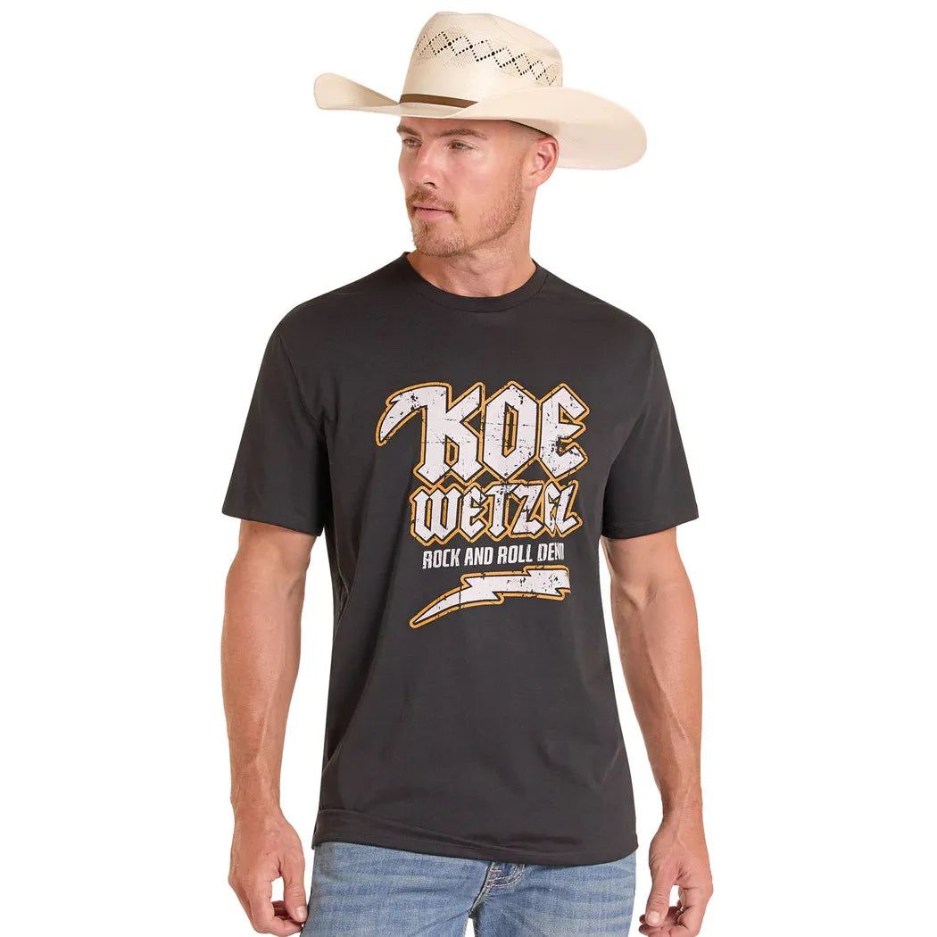 Rock &amp; Roll Unisex Koe Wetzel X Rock &amp; Roll Denim Graphic Tee Shirt - Black