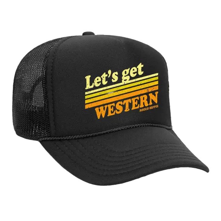 Rodeo Hippie Let's Get Western Cap - Black