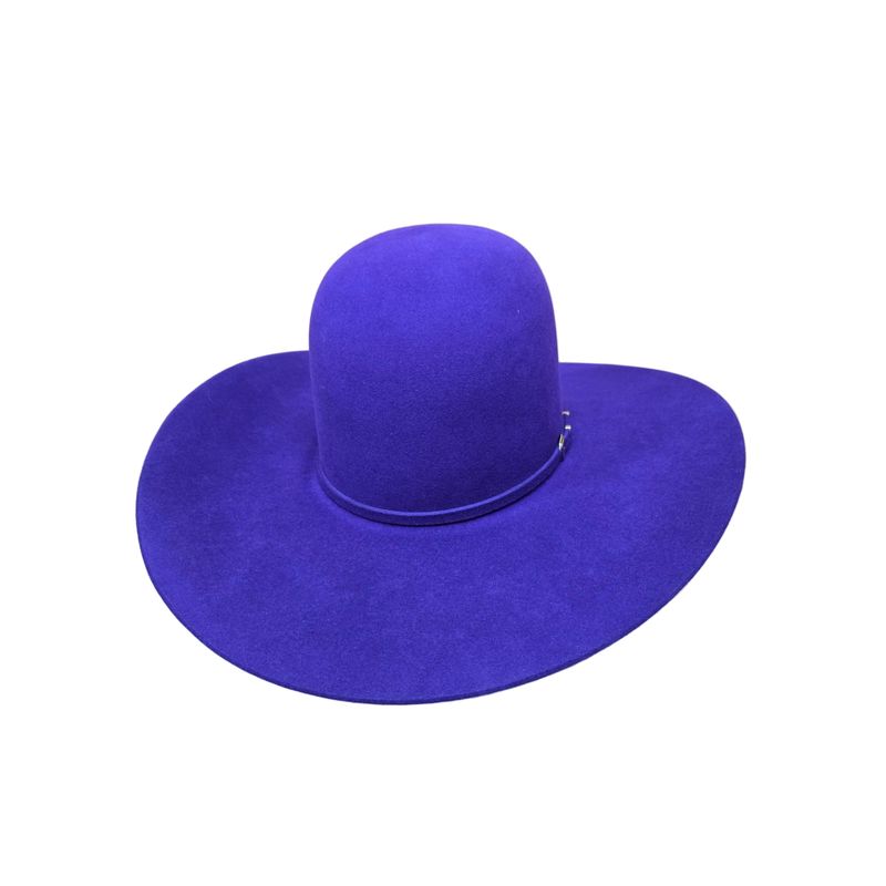 Rodeo King 7X Open Crown Felt Western Hat - Purple