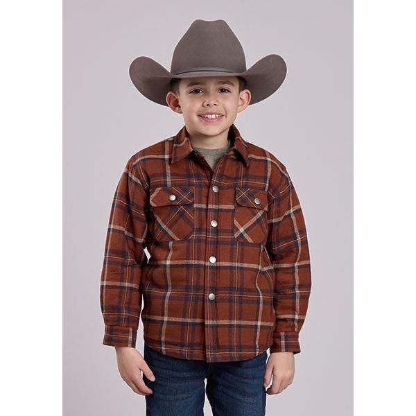 Roper Boy's Long Sleeve Flannel Shirtjacket- Multi