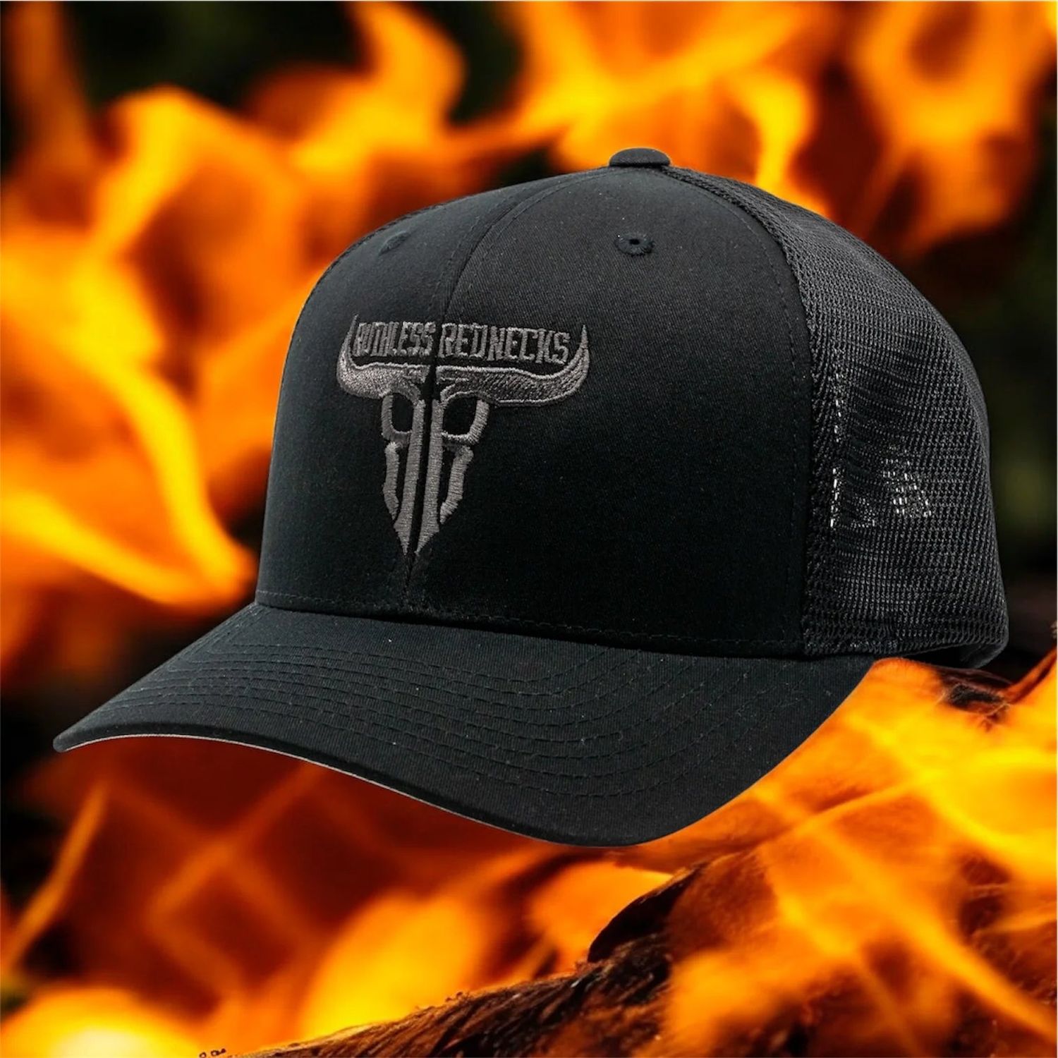 Ruthless Rednecks Raw Talent Curved Brim Hat - Black