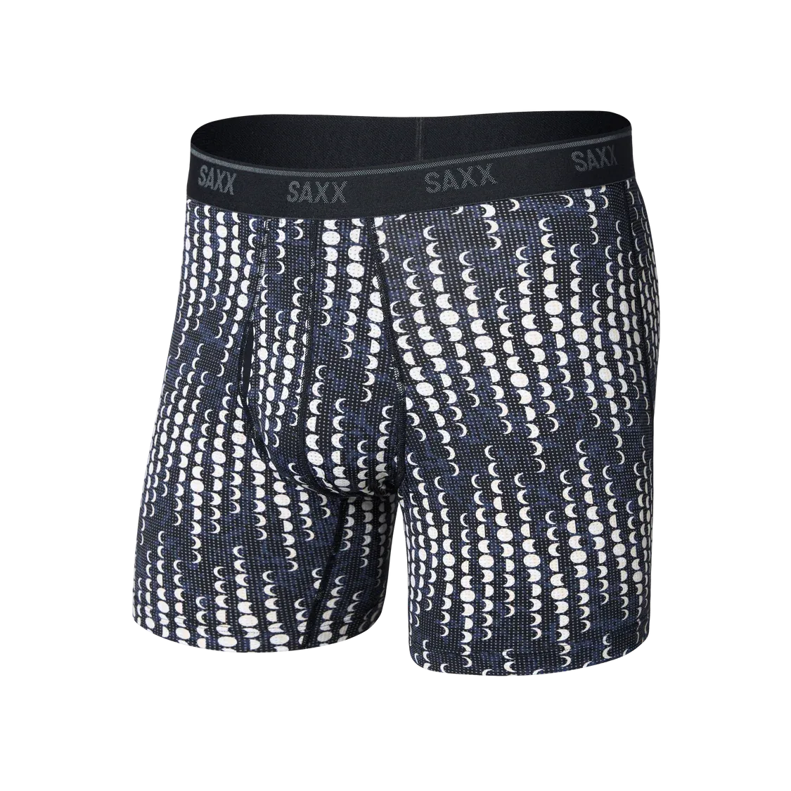 Saxx Quest Quick Dry Mesh Boxer Brief- Moonrise Black