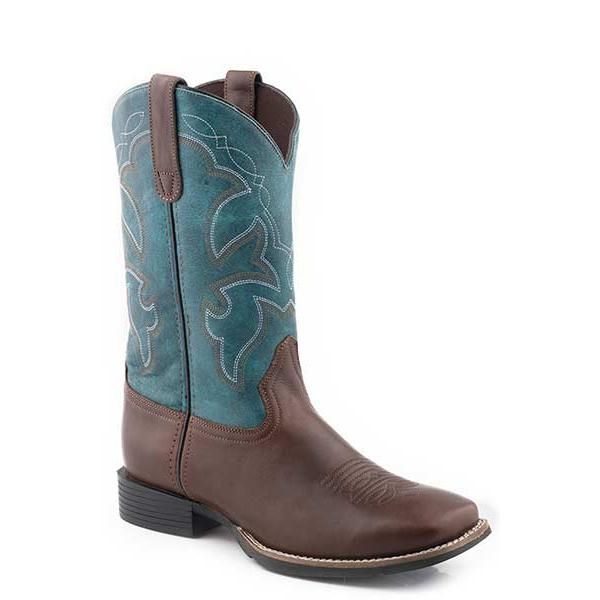 Roper Big Kids Square Toe Western Boot- Brown - 09-119-0911-3086