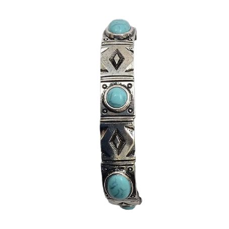 Silver Strike Antique Silver Stamped Bracelet