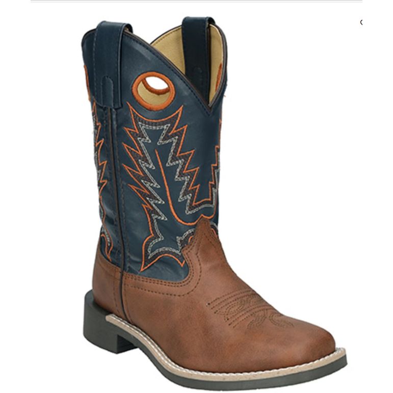 Smoky Mountain Boots Kid's El Paso Cowboy Boots-Brown/Blue