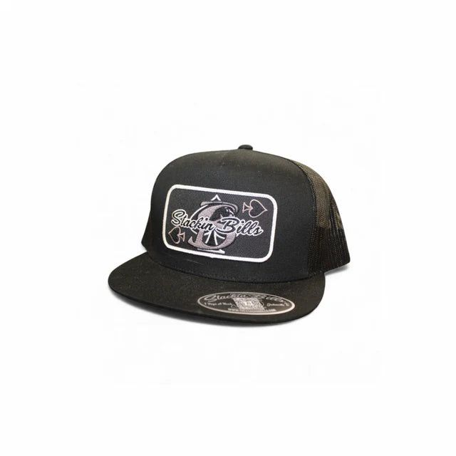 Stackin Bills Spade Flat Billed Cap - Black