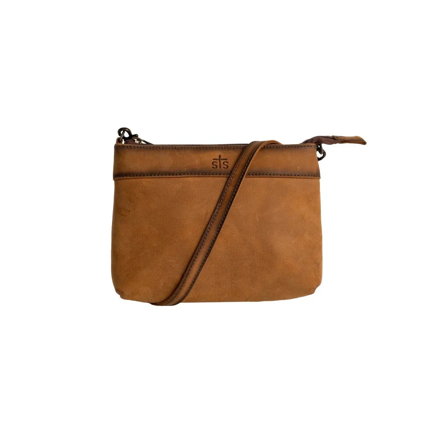 STS Baroness Grace Leather Crossbody Bag- Distressed Brown