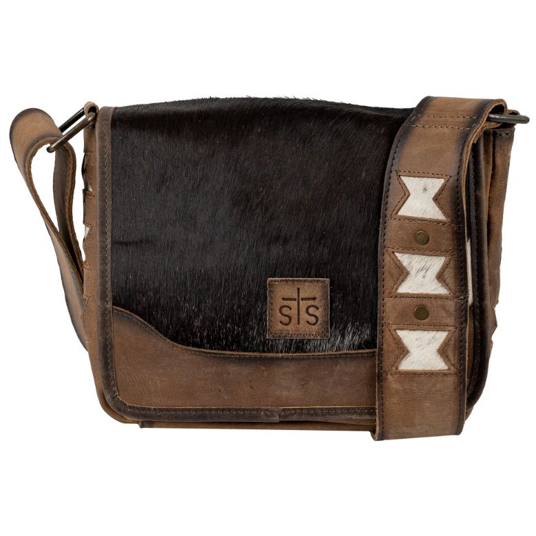 STS Roswell Cowhide Della Crossbody Purse- Brown