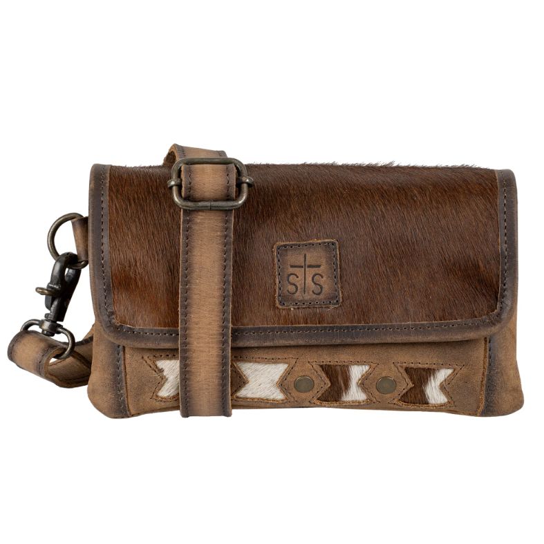 STS Roswell Cowhide Harper Crossbody Bag- Dark Brown