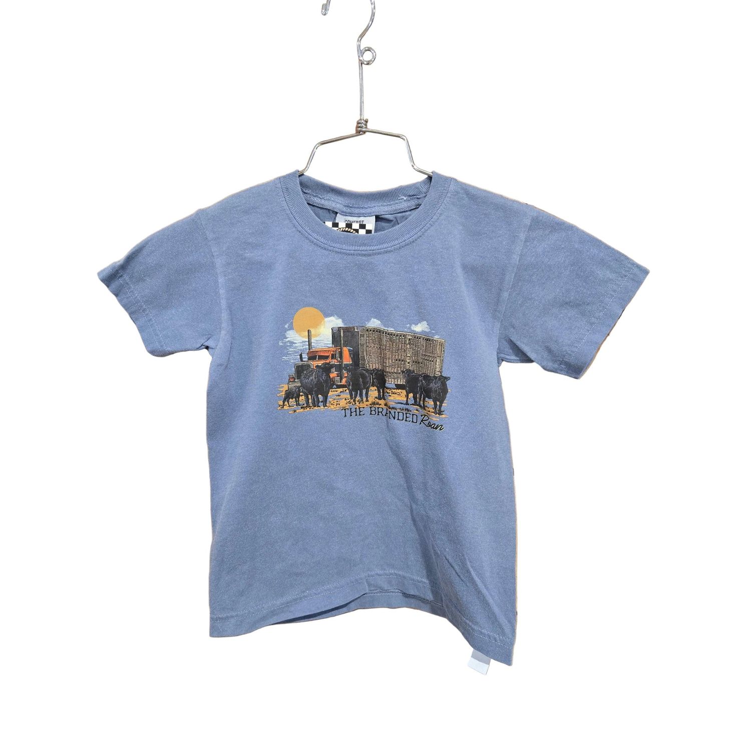 The Branded Roan Apparel Ranch Route Youth T-Shirt - Blue Jean
