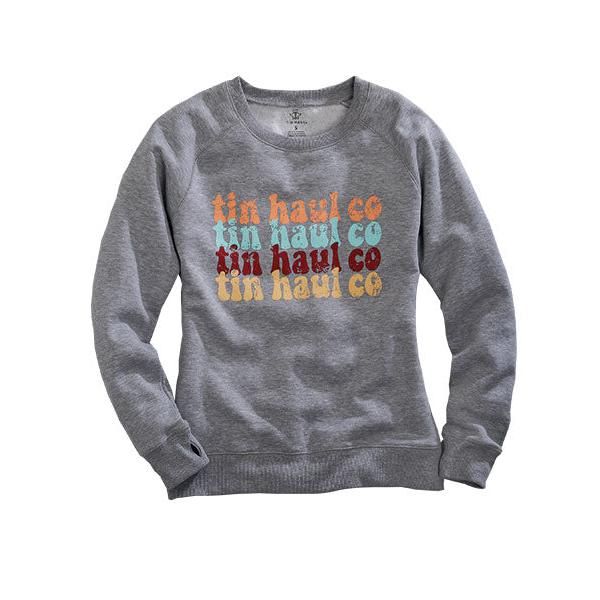 Tin Haul Apparel Screen print Sweatshirt- Grey