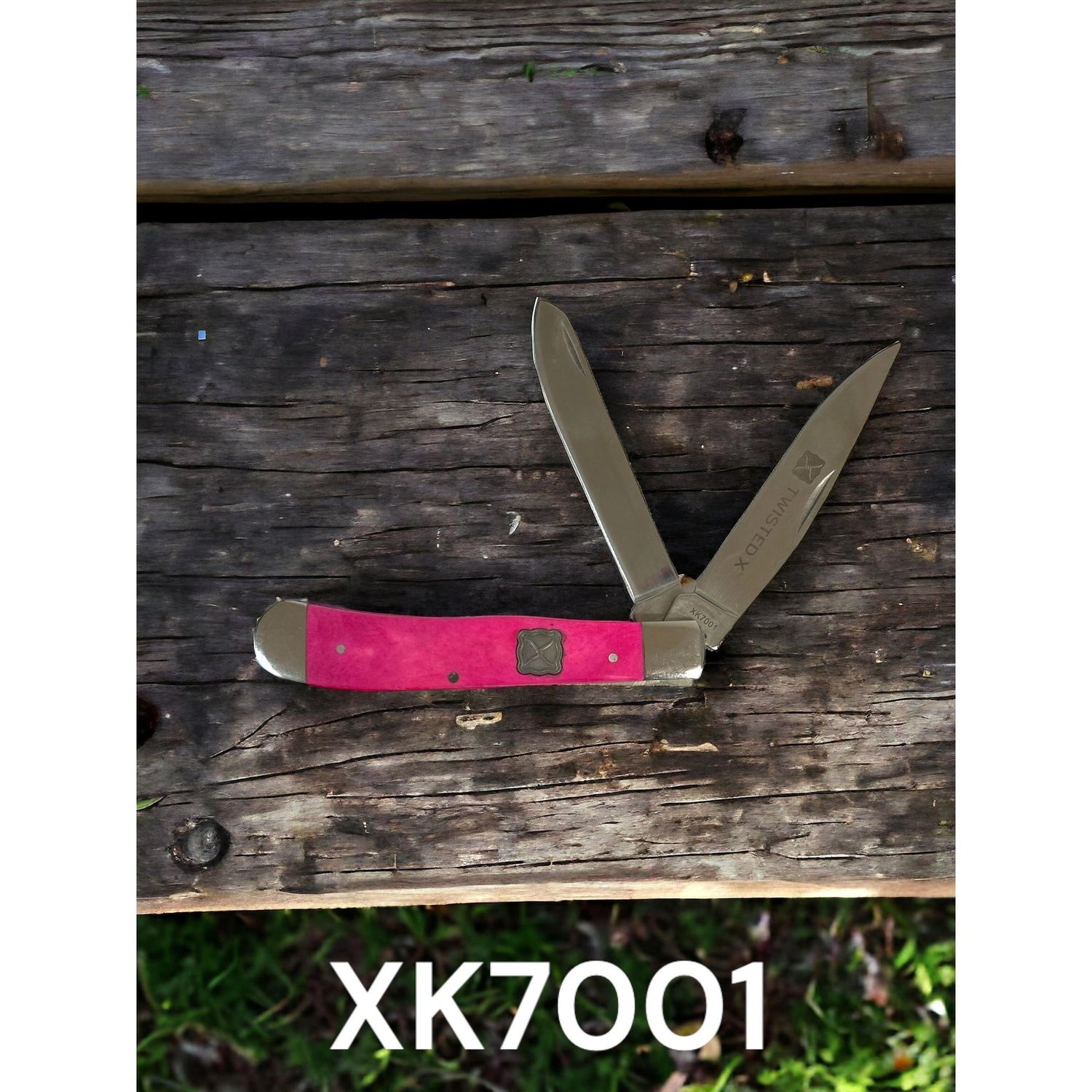 Twisted X Knife with 4 1/4" Closed Blade-Pink