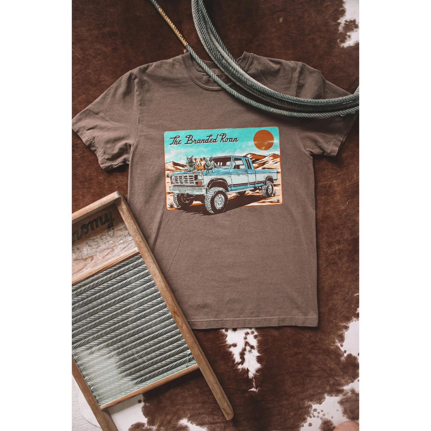The Branded Roan Apparel Farm Dog T-Shirt-Espresso