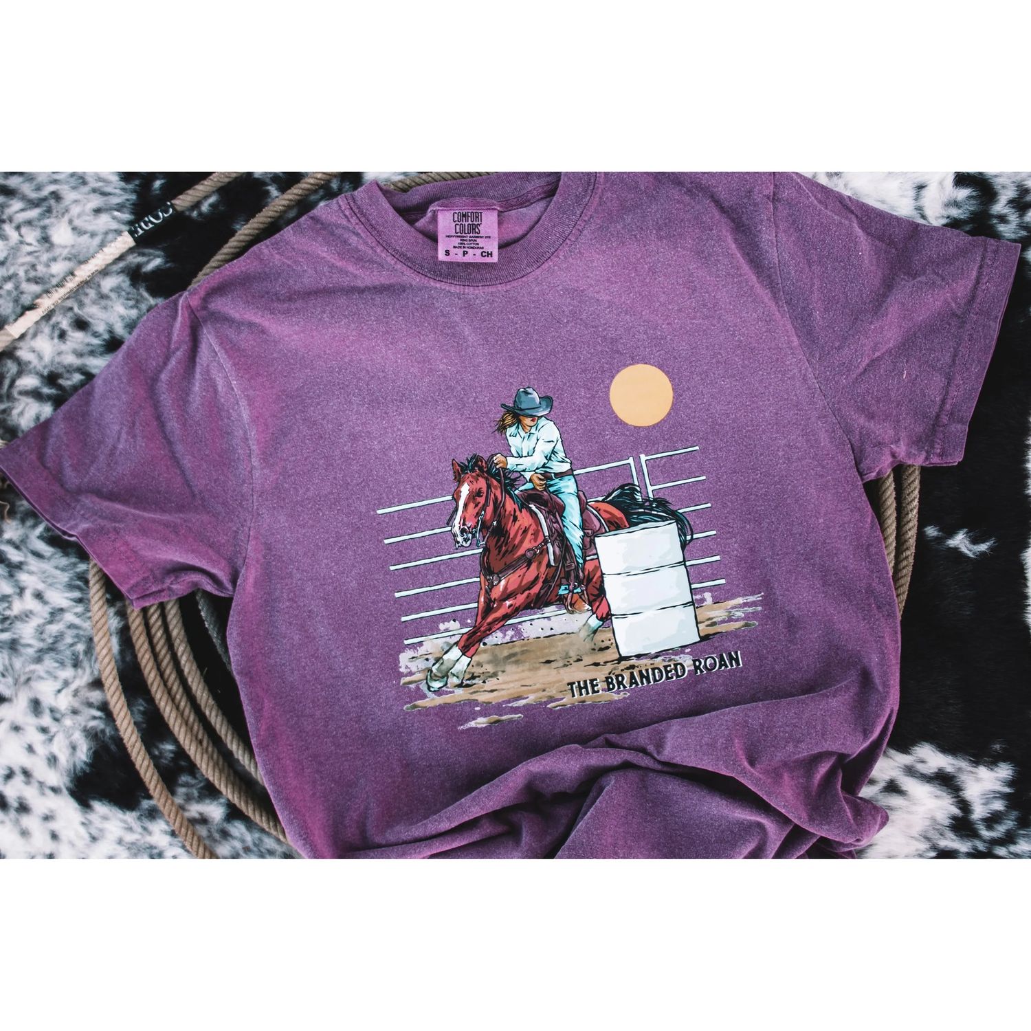 The Branded Roan Apparel Barrel Horse T-Shirt - Berry *NEW*