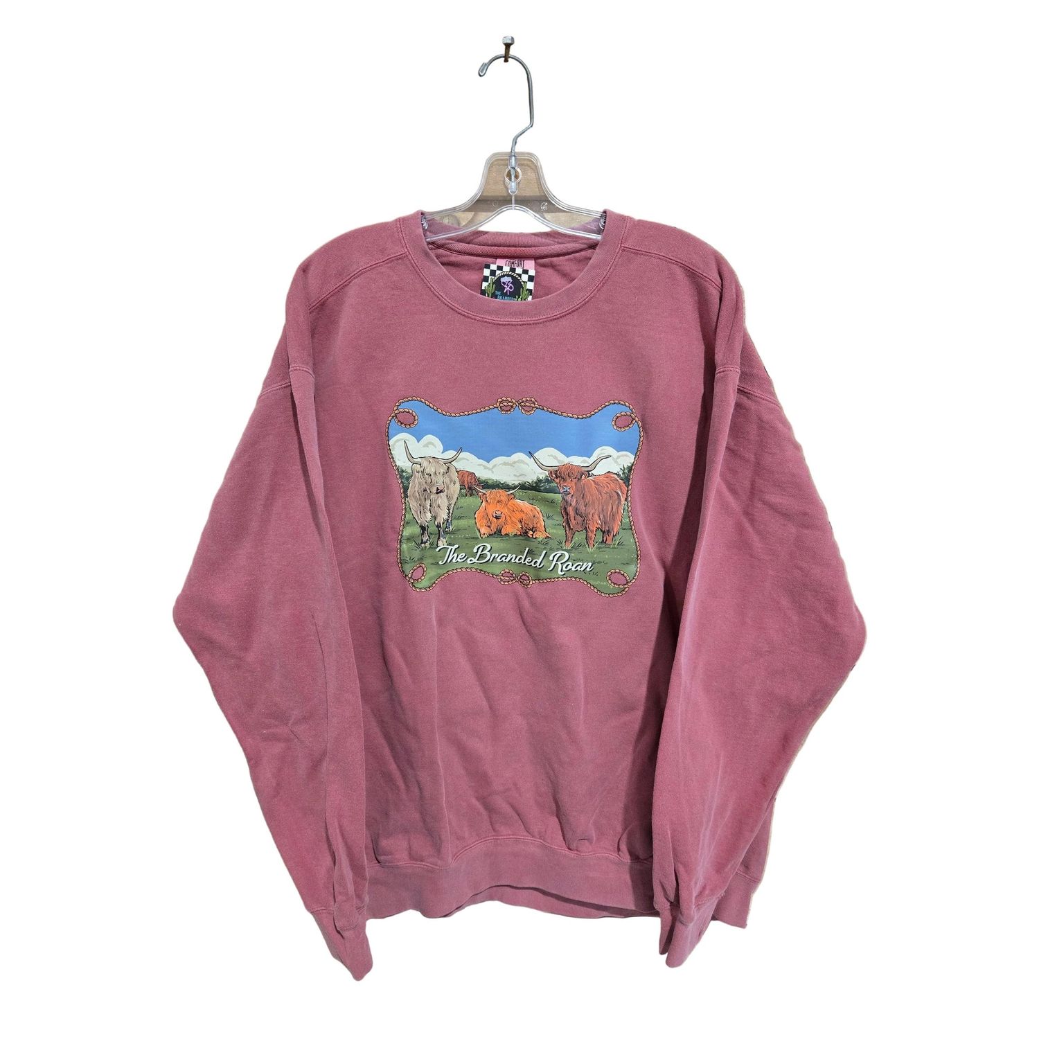The Branded Roan Apparel Prairie Pastures Crewneck - Brick *NEW*