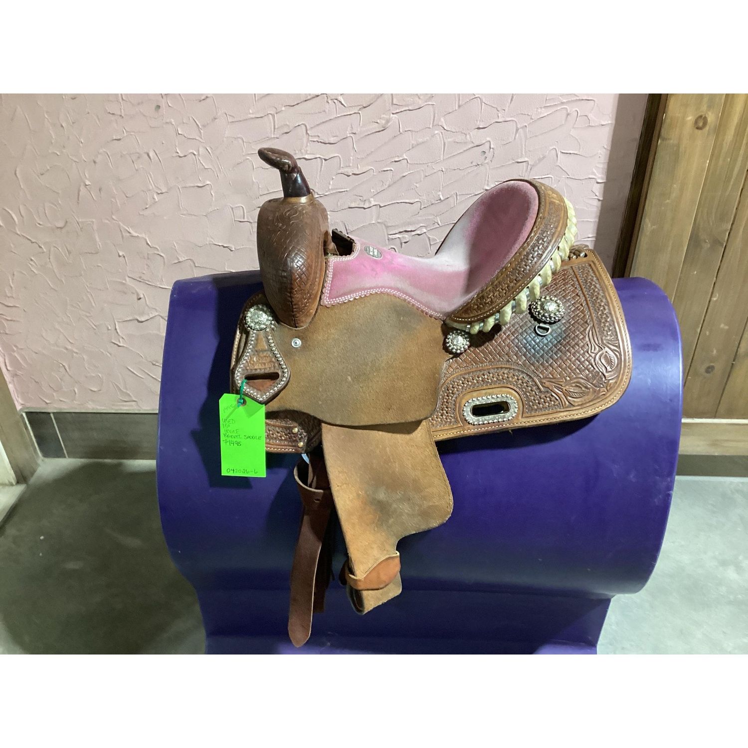 Used 13” Irvine Barrel Saddle - 042026-6