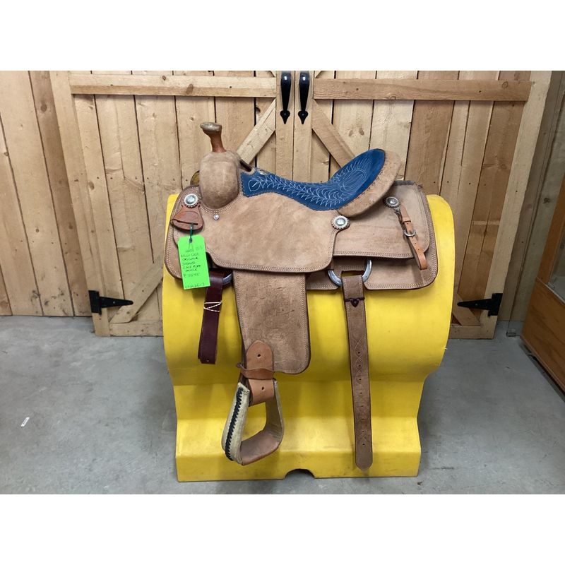 Used 15.5 Billy Cook Original Signed Calf Rope Saddle