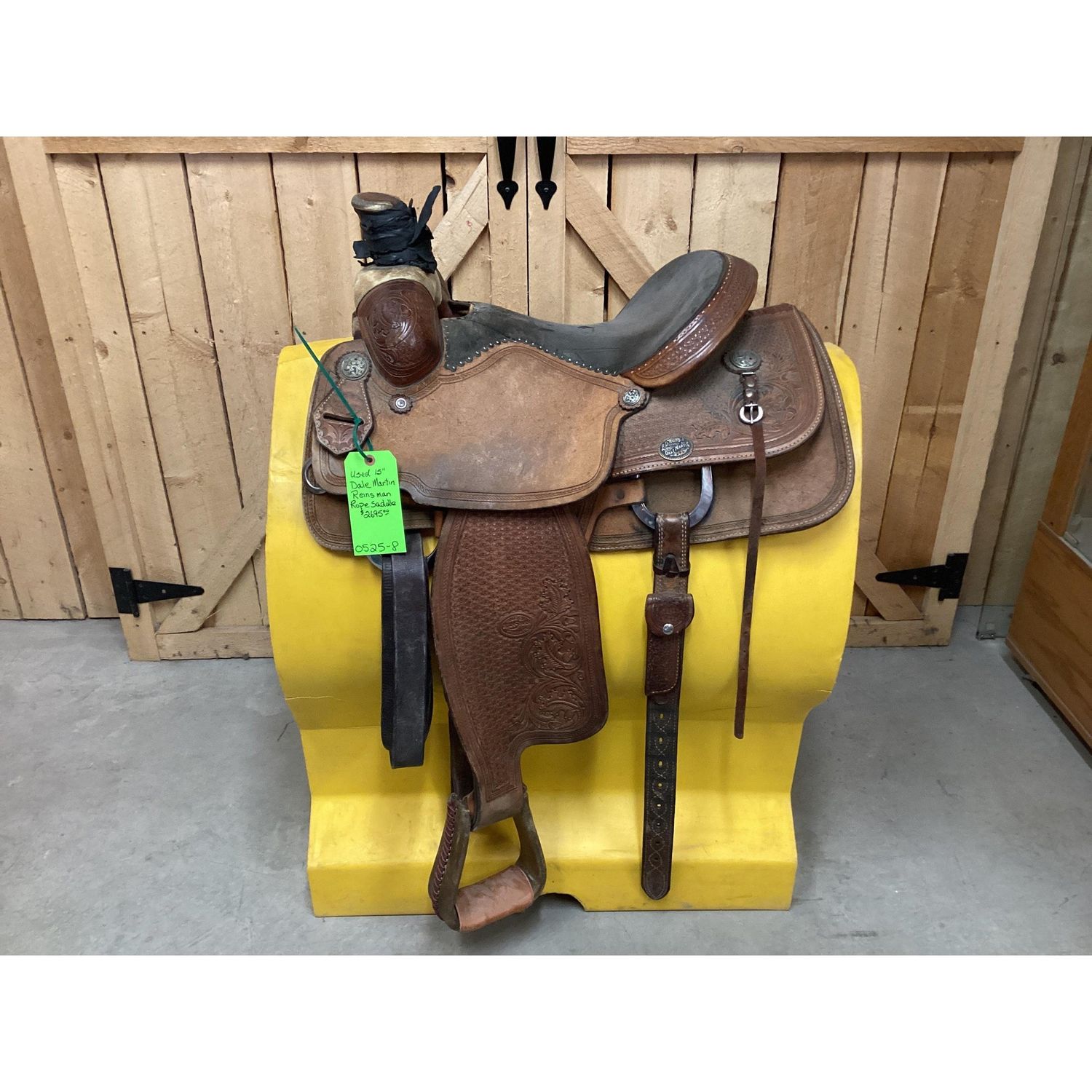 Used 15” Dale Martin Reinsman Rope Saddle