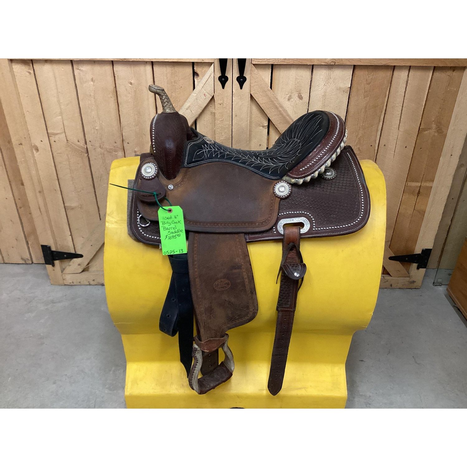 Used 16” Billy Cook Barrel Saddle