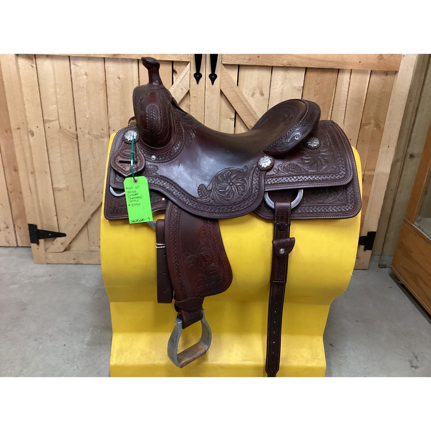 Used 16” Irvine Custom Cowhorse Saddle