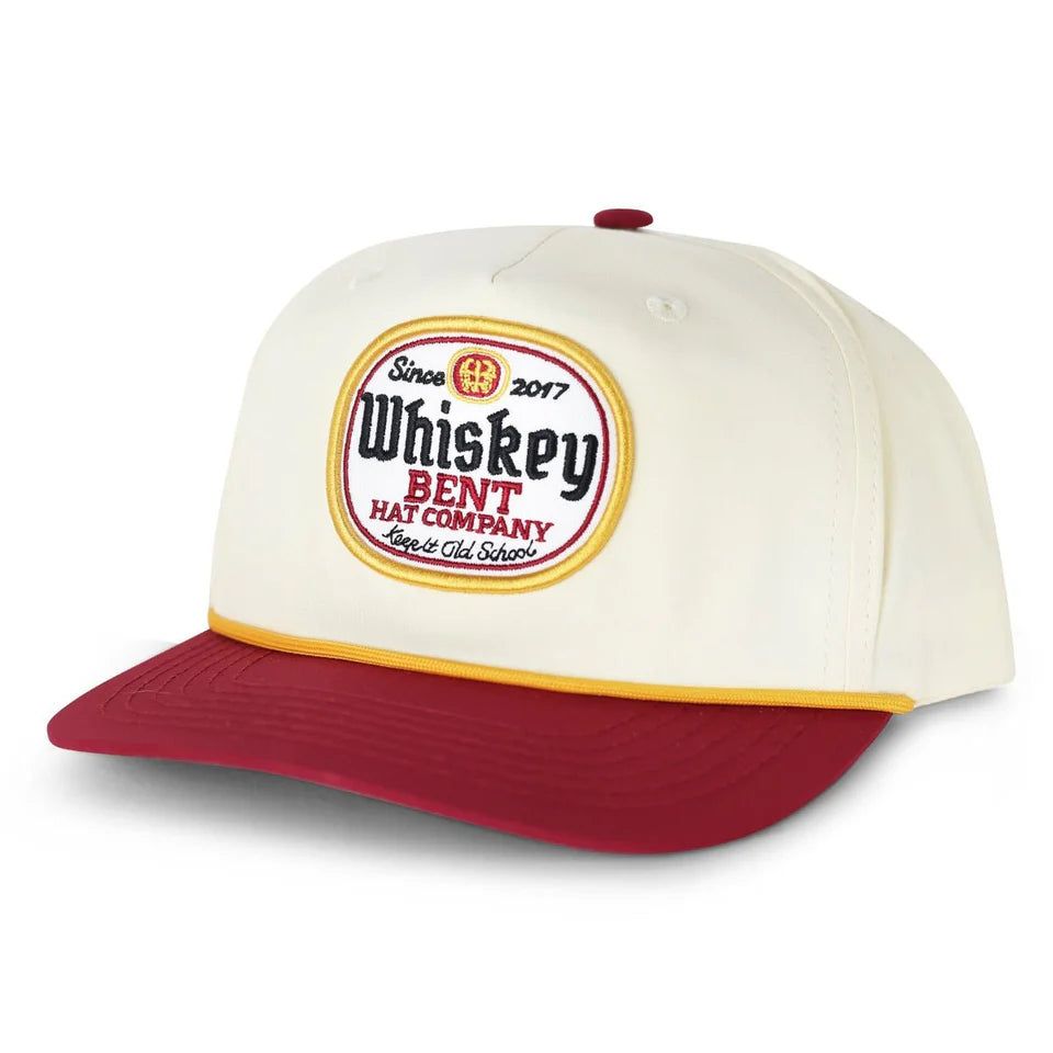 Whiskey Bent Hat Co Black Label 2.0 Cap - Cream/Red
