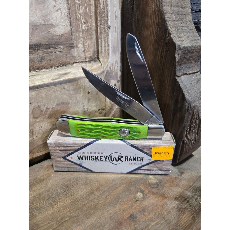 Whiskey Bent Ivy Canoe Natural Bone Handle Pocket Knife
