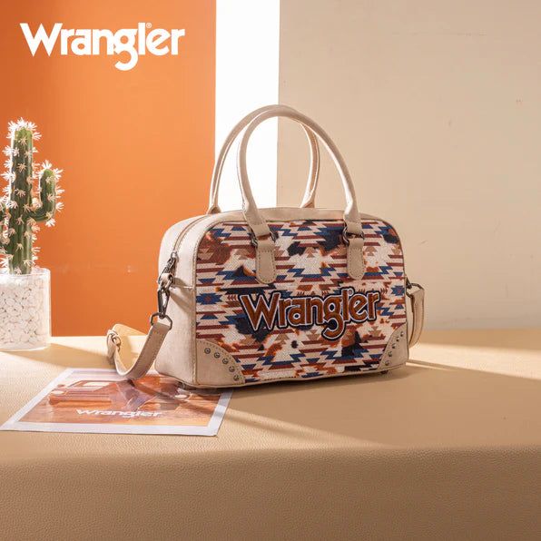 Wrangler Aztec Print Satchel Crossbody Bag- Multiple Colours