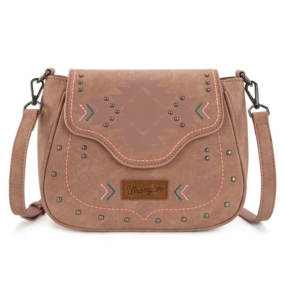 Wrangler Aztec Saddle Crossbody Bag- Multiple Colours