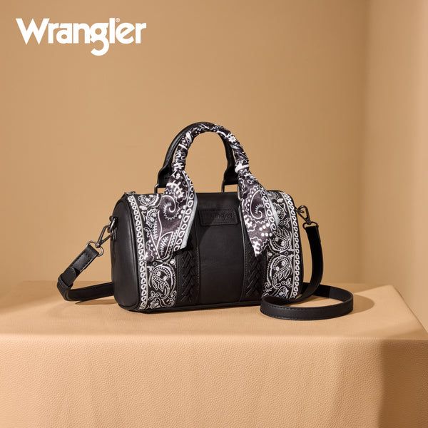 Wrangler Bandana Paisley Print Barrel Crossbody- Multiple Colours