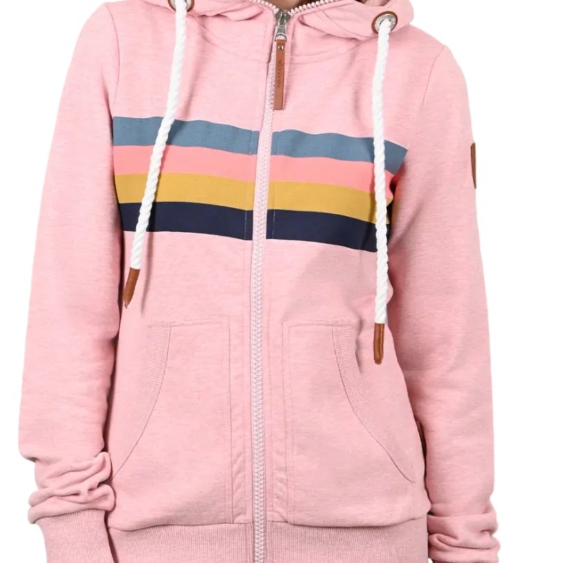Wanakome Seastar Full Zip Hoodie - Heather Pink