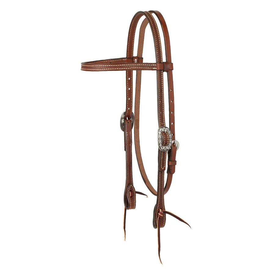 Weaver Basin Cowboy Western Leather 5/8" Browband Headstall