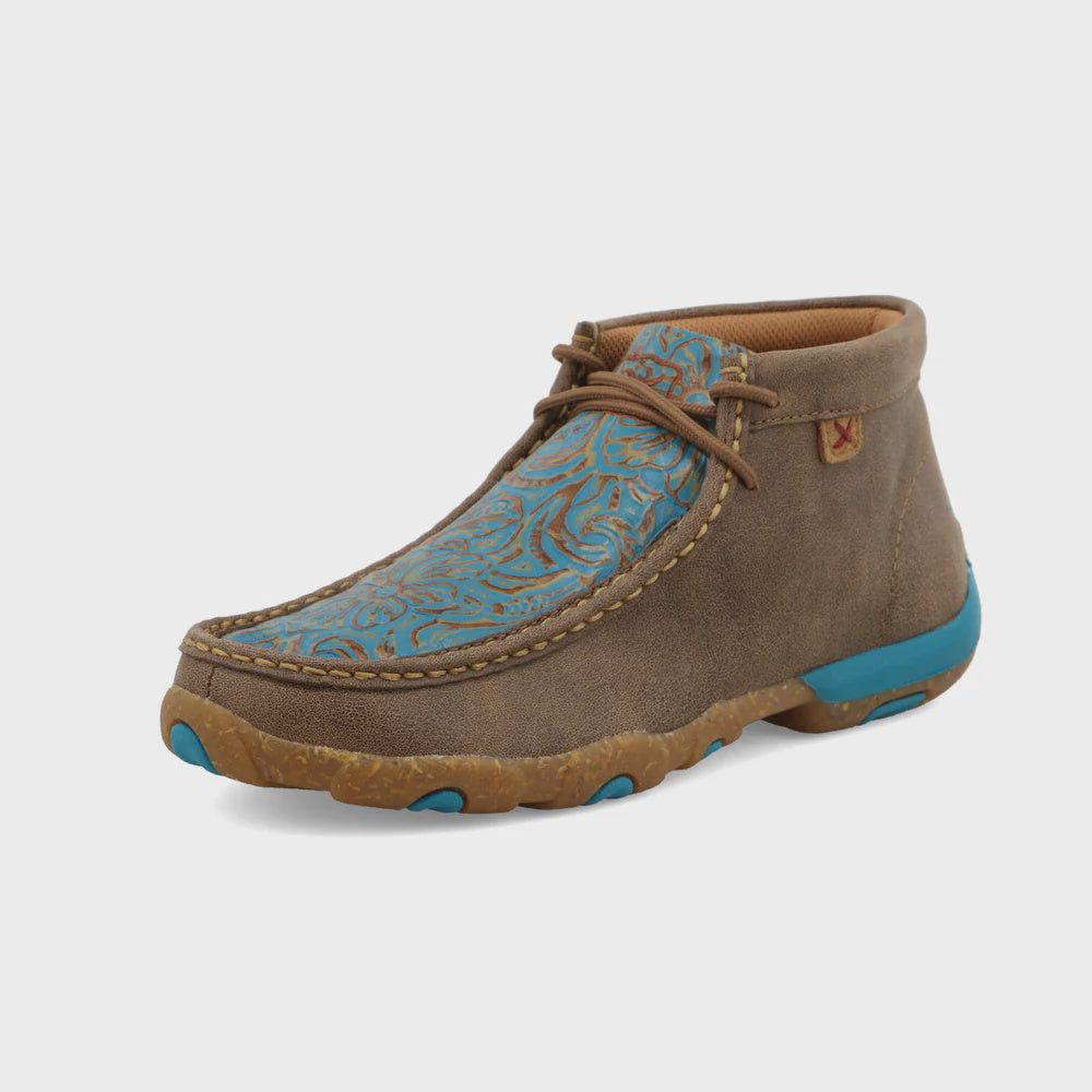 Women's Chukka Driving Moc - Bomber &amp; Turquoise (WDM0148)