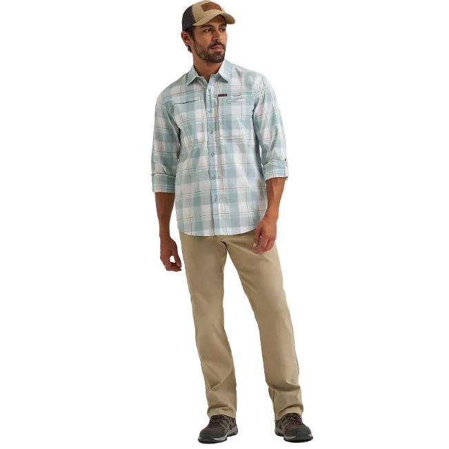 Wrangler All Terrain Gear Men's Straight Leg Performance Jean - Aluminum