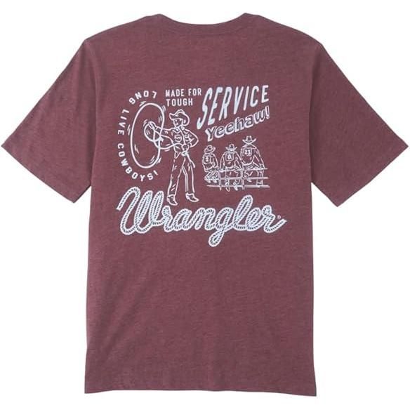 Wrangler Boy's T-Shirt - Burgundy