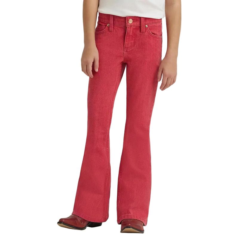 Wrangler Girl's Lainey Wilson Flare Jean - Red