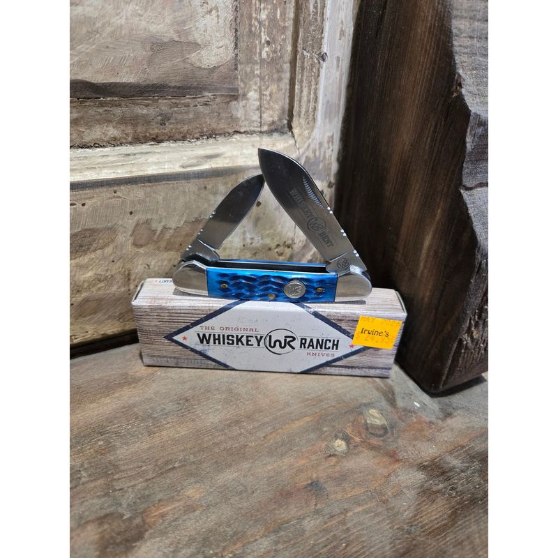 Whiskey Bent Blueberry Canoe Filework Pocket Knife