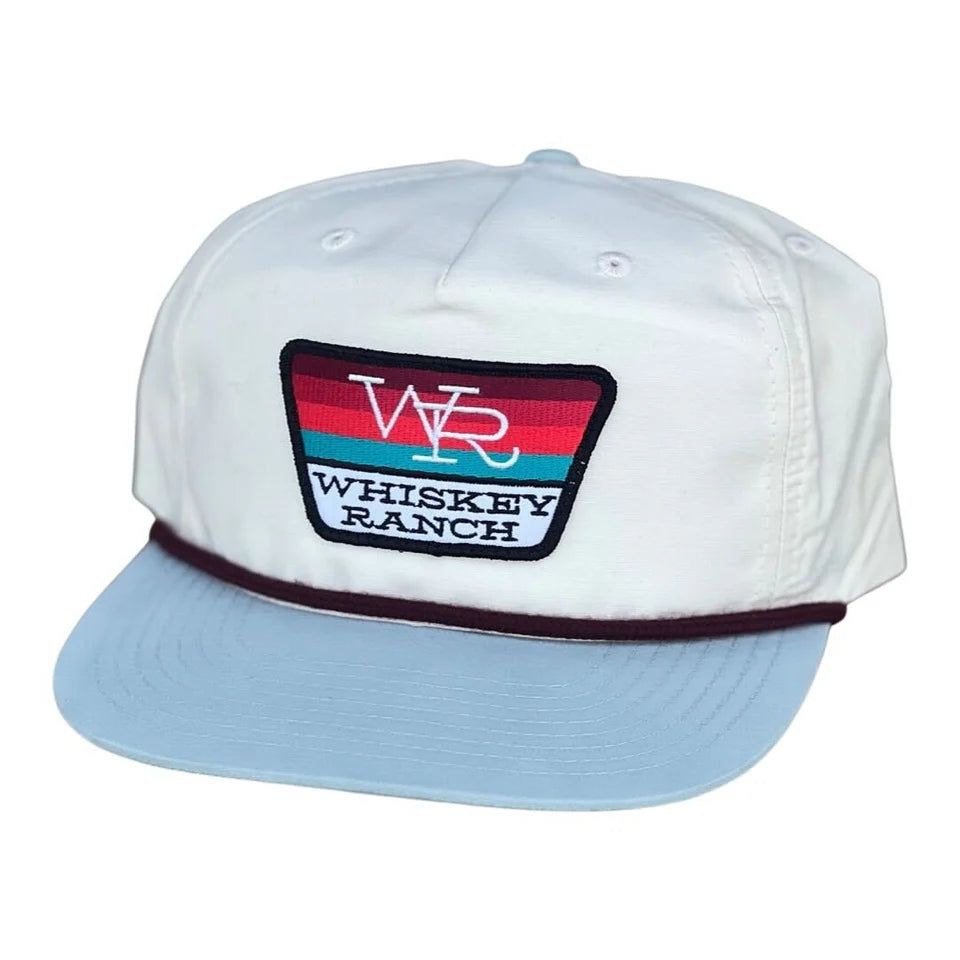 Whiskey Bent Hat Co Cattle Drive Cap - Cream/Light Blue