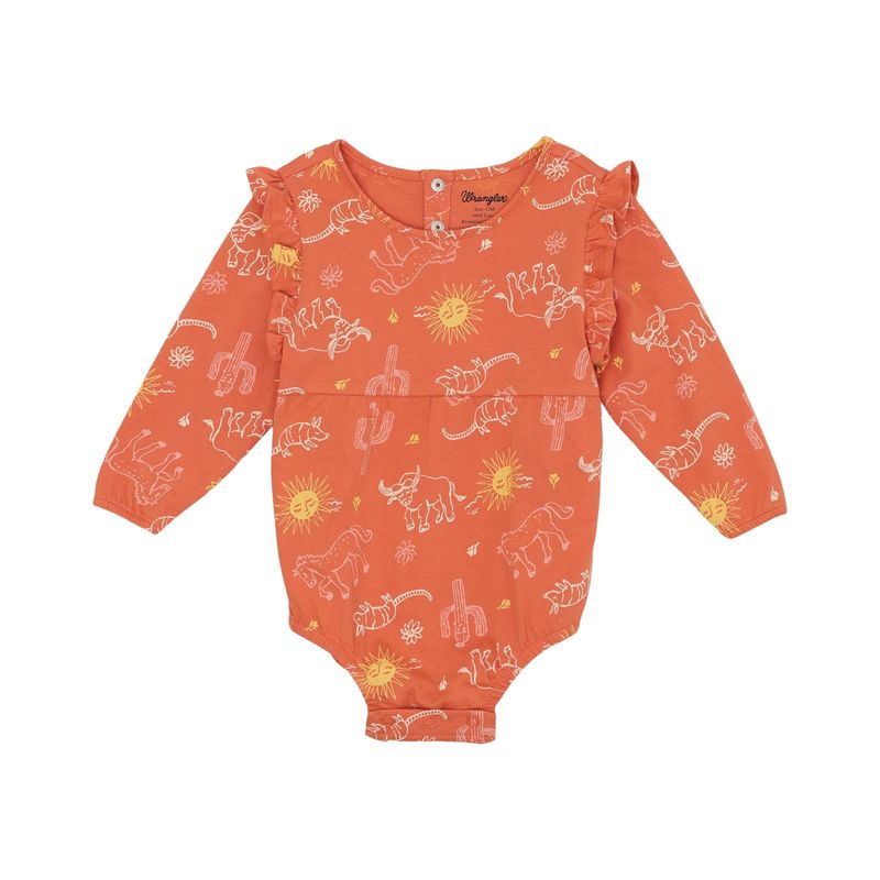 Wrangler Baby Girl Bodysuit - Coral - 112359423