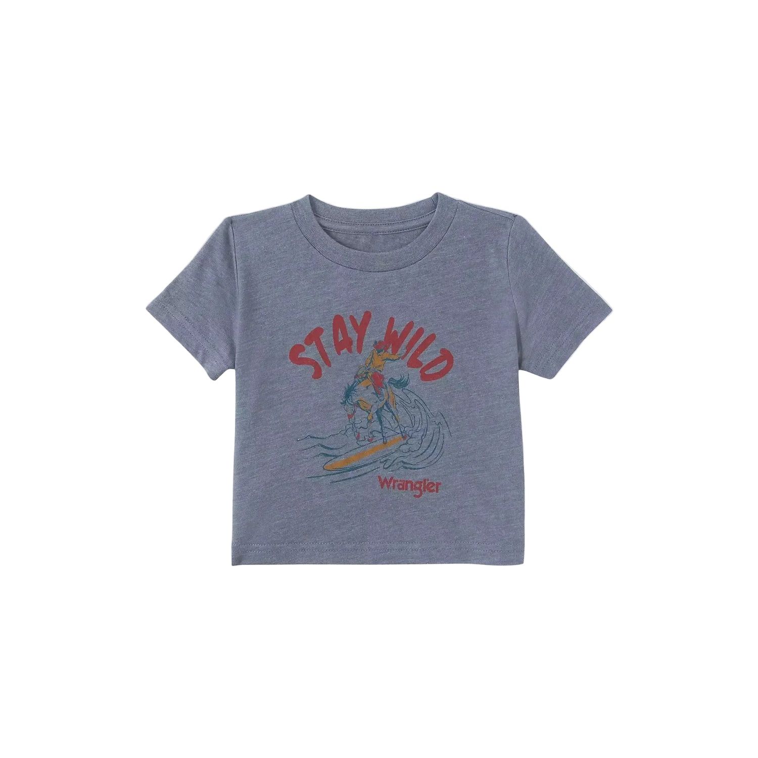 Wrangler Baby Boy Stay Wild Short Sleeve Tee Shirt - Graphite Heather