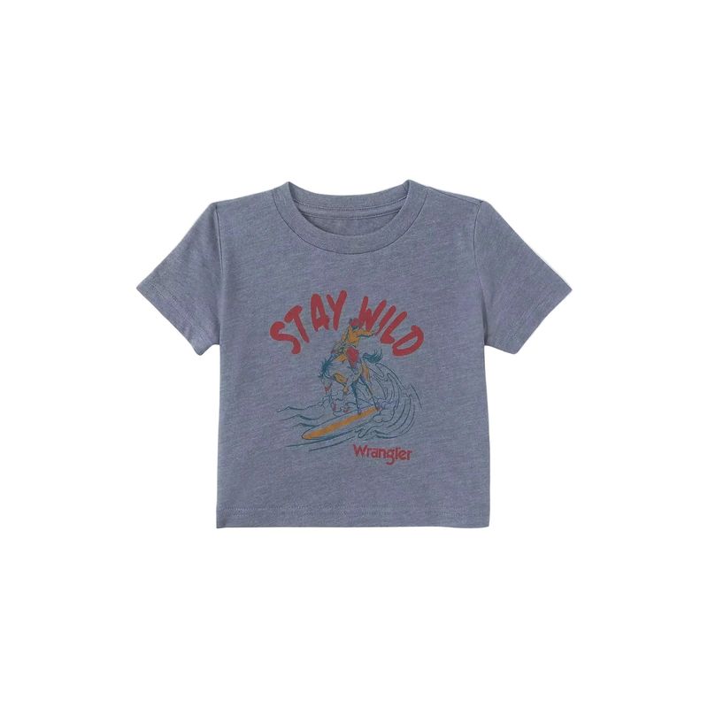 Wrangler Baby Boy Stay Wild Short Sleeve Tee Shirt - Graphite Heather
