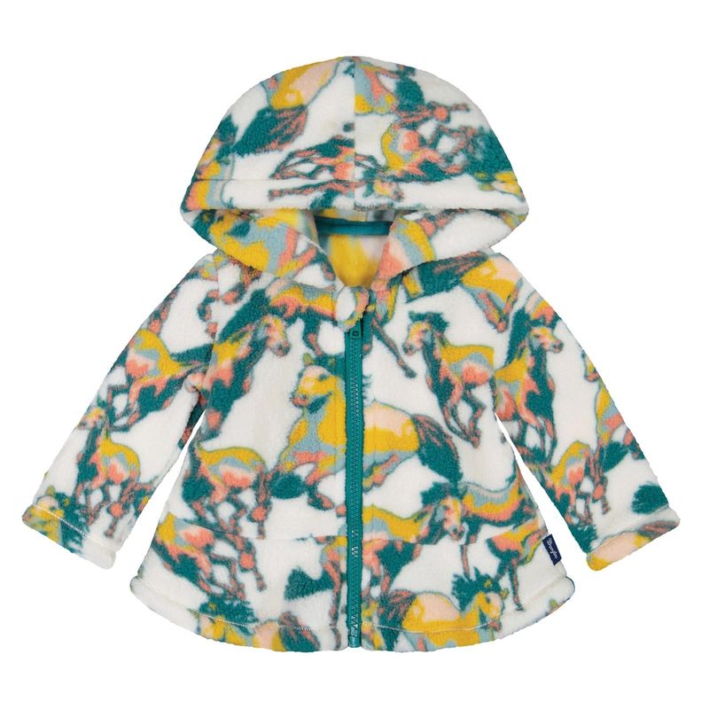 Wrangler Baby Girl's Sherpa Full Zip Long Sleeve Top - White