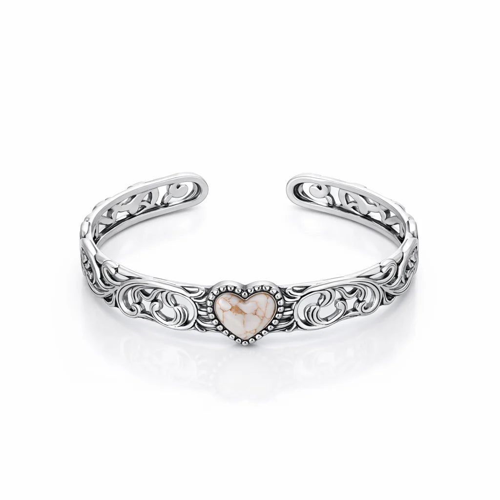 Wrangler Hearstone Scroll Inlay Cuff-