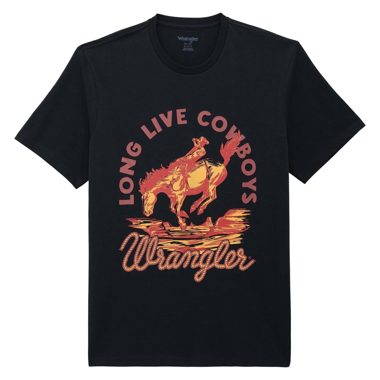 Wrangler Men's Graphic Short Sleeve Tee Shirt - Jet Black - 112375763
