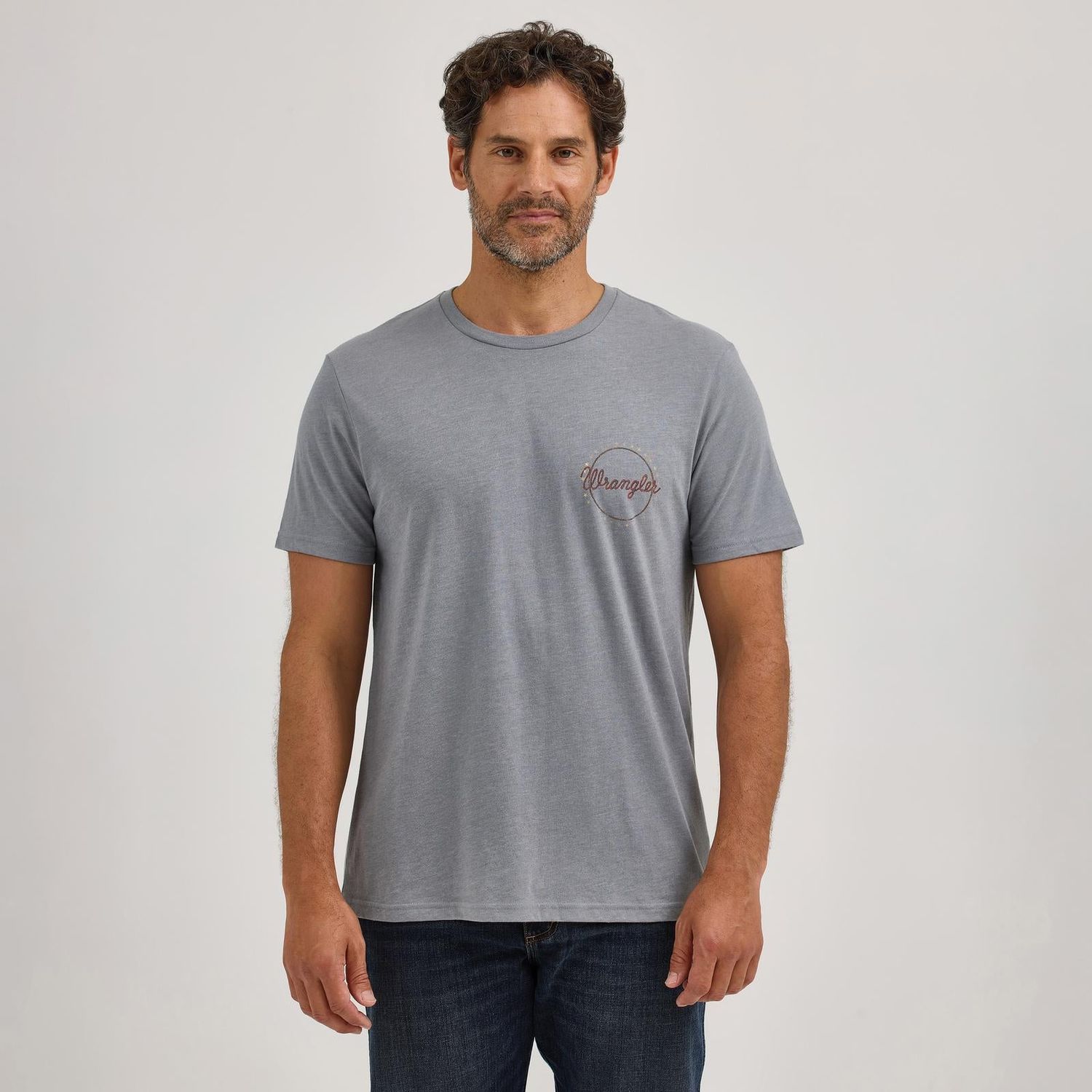 Wrangler Men's Graphic Short Sleeve Tee Shirt- Monument Heather - 112365661