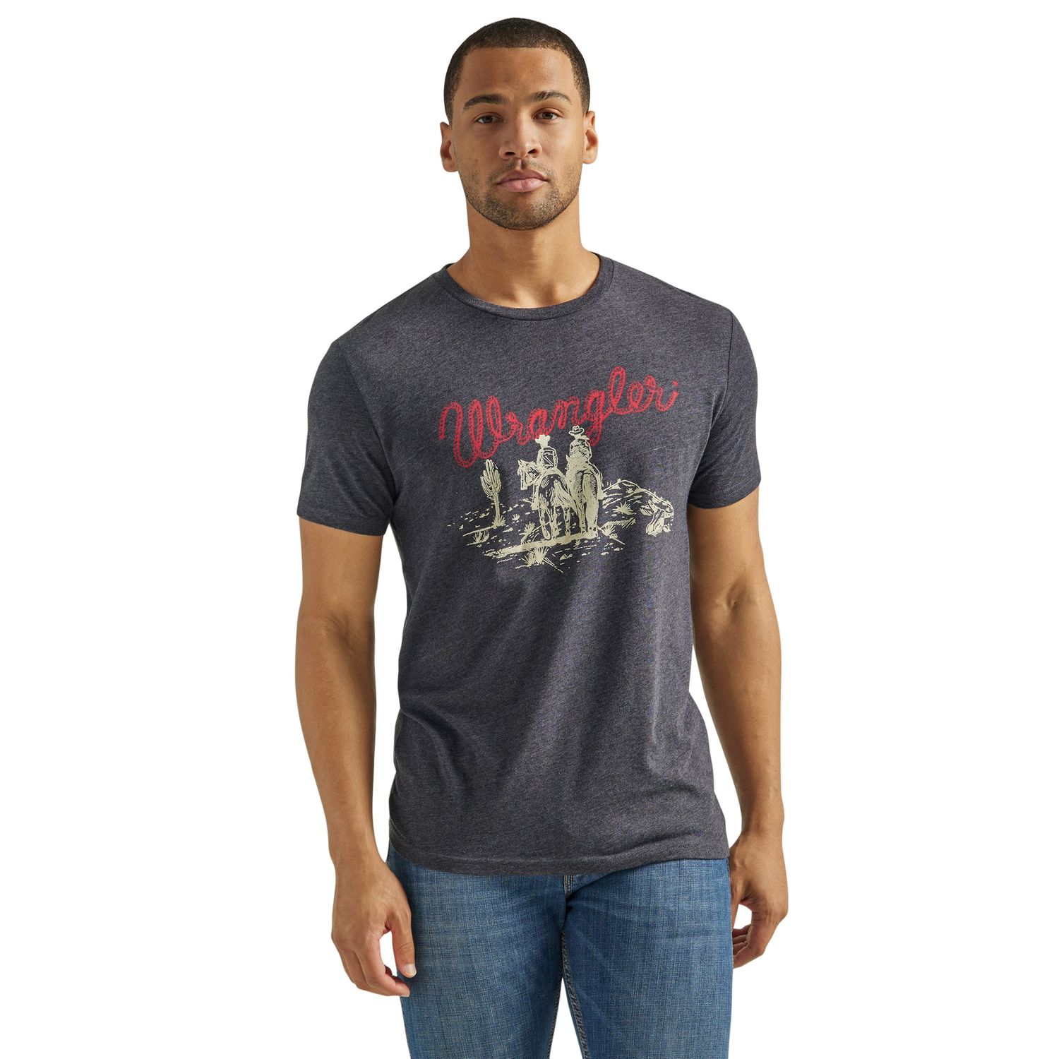 Wrangler Men's Short Sleeve T-Shirt - Charcoal - 112339557