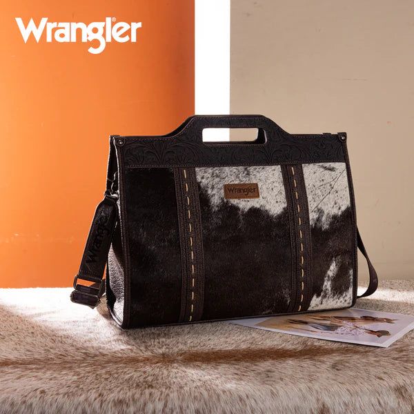 Wrangler Genuine Cowhide Carry All Large Tote Crossbody- Multiple Colours