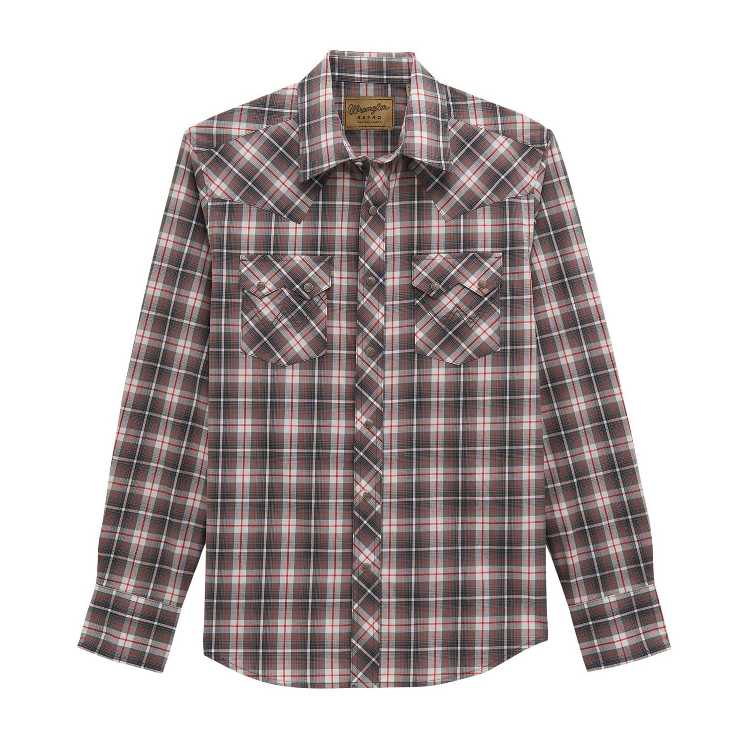 Wrangler Men's Retro® Long Sleeve Modern Fit Plaid Shirt - Black