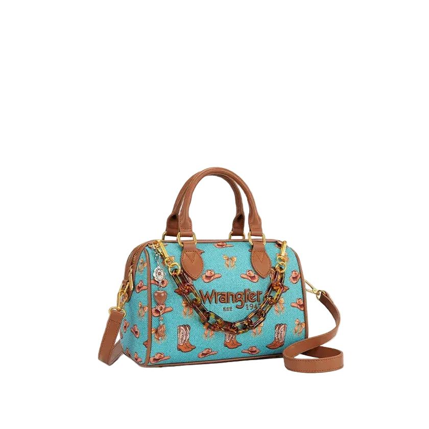 Wrangler Rodeo Icons Boston Bag - Turquoise