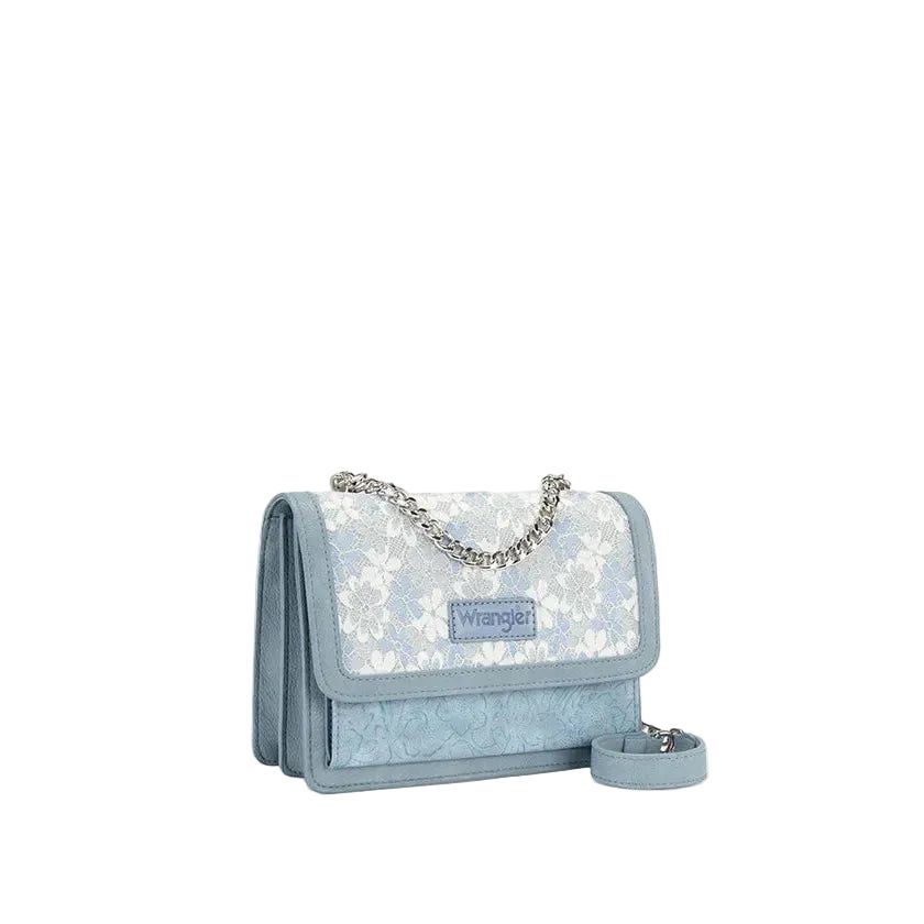 Wrangler Vintage Petal Floral Chain Shoulder Bag - Jean