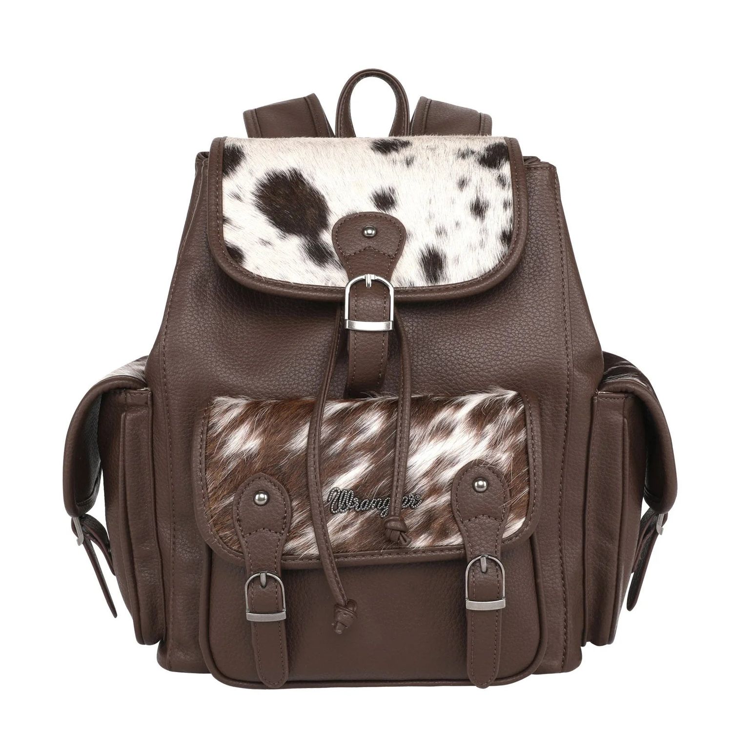Wrangler Women's Hair-on Cowhide Backpack - Coffee